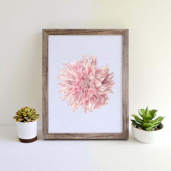 Dahlia Watercolor Etsy