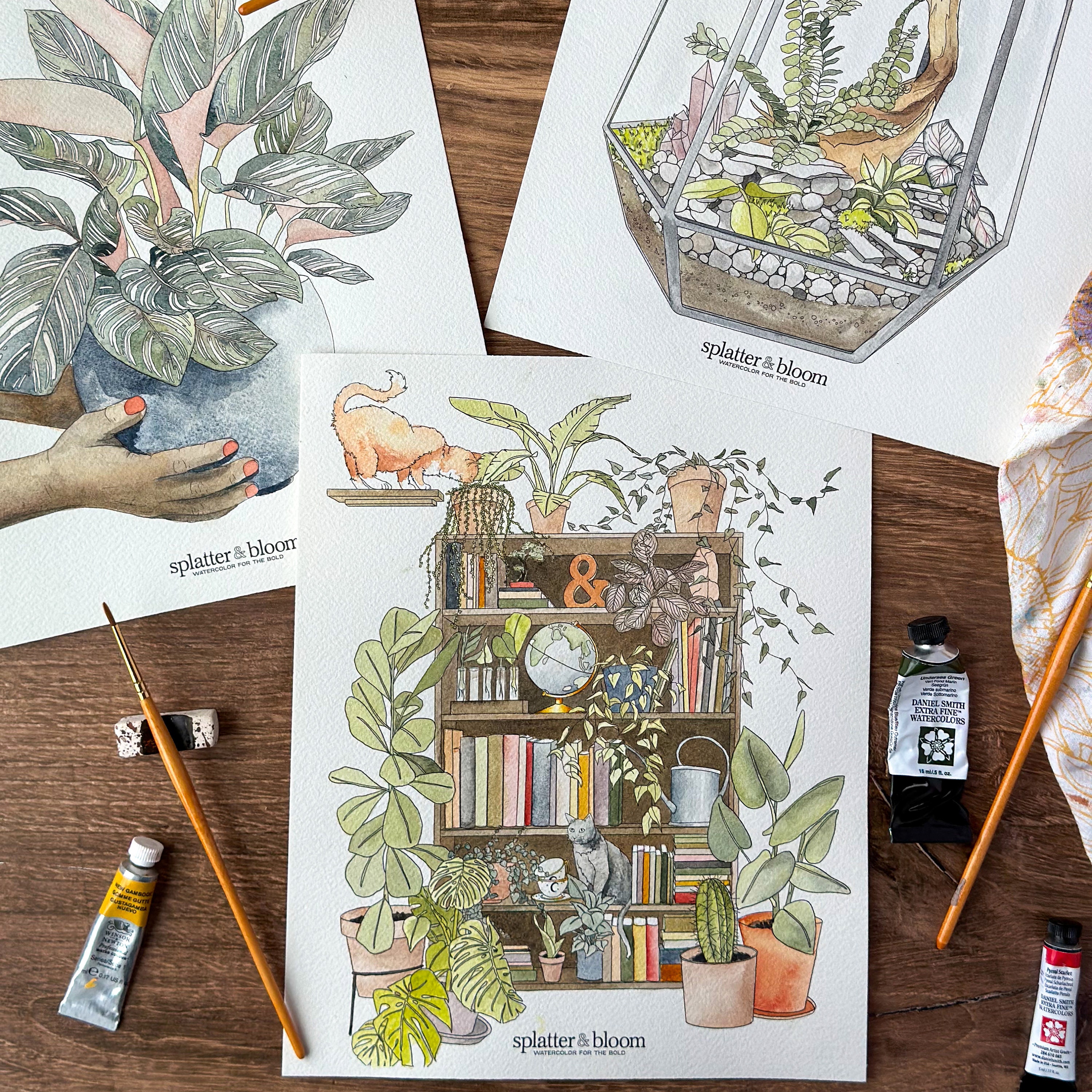 Watercolor Painting Kit, Plant Zen, 3 Designs Included, Florals, for  Adults, for Kids, Indoor Activity, Beginner Watercolor, Indoor Plants 