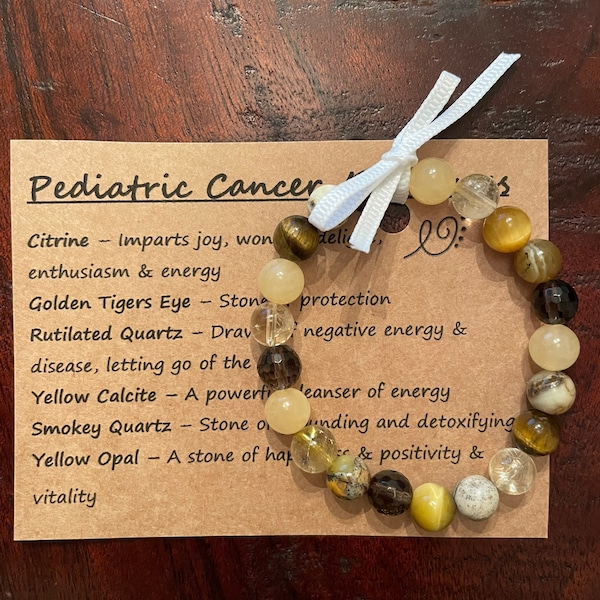 Pediatric Cancer Crystal Bracelet
