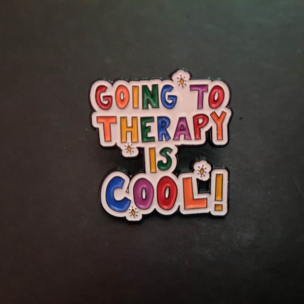 Pin's "Going to therapy is cool" enamel alfiler spillo stift "Going to therapy is cool"