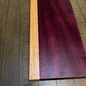 Red oak and Purple Heart cutting board