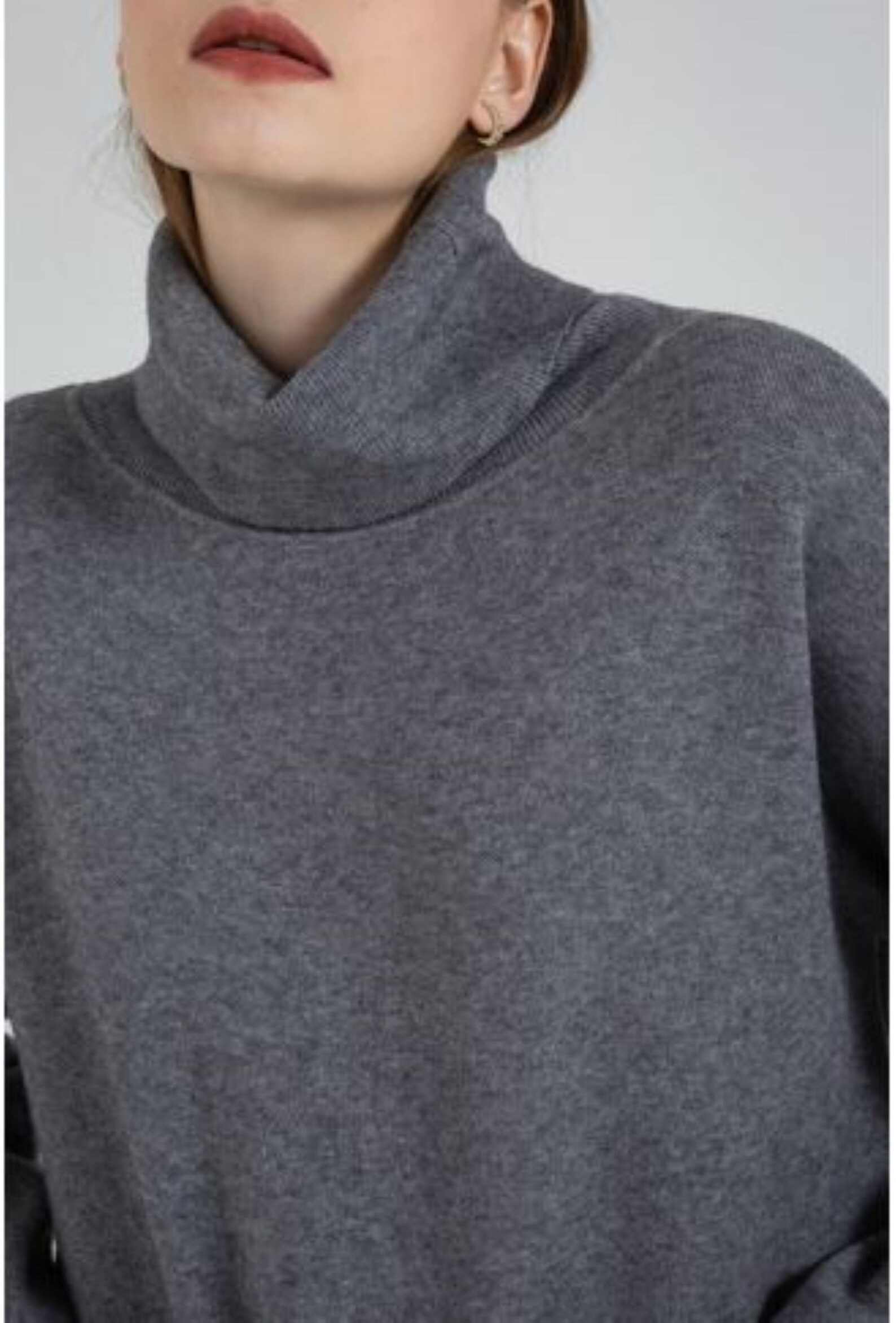 DressBetty - Snowflake Turtleneck Loose Sweater main image 0