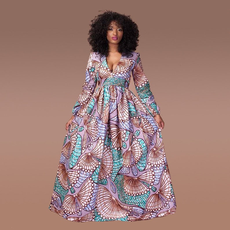 Women's Maxi Dress African Print Boho Women's Maxi - Etsy