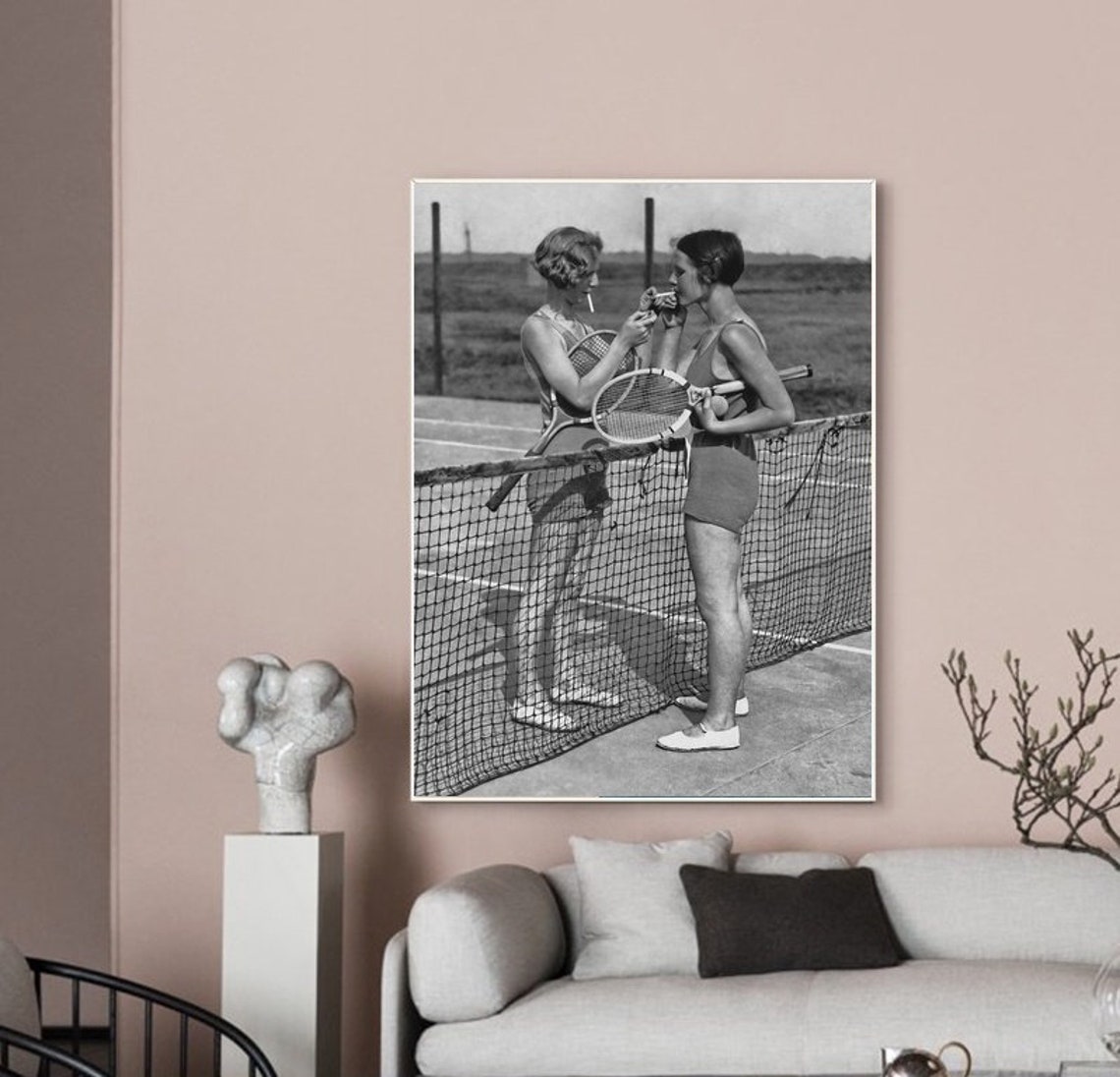 Smoking Tennis Playersmoking Tennis Players Posternoframe Etsy