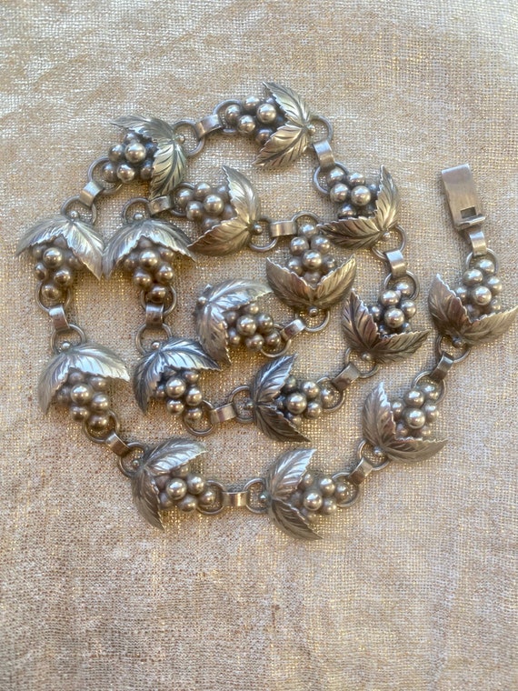Vintage Sterling silver Danish floral necklace