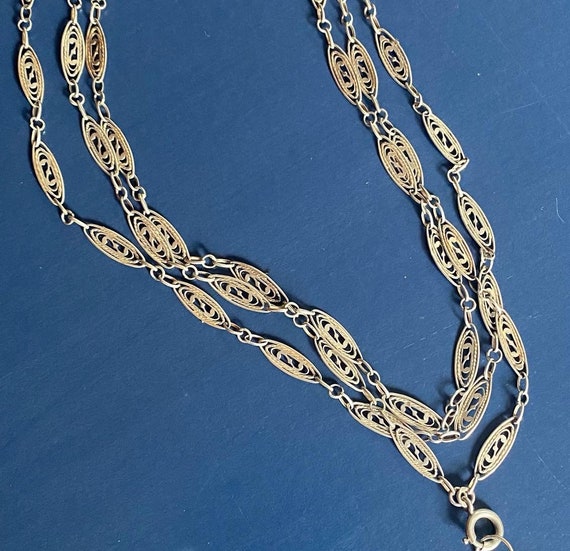 French Belle Époque silver chain
