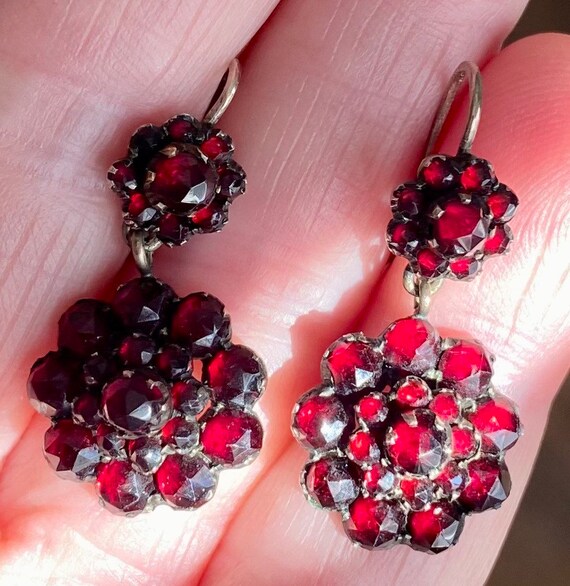Bohemian garnet earrings sale