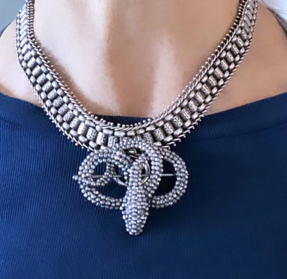 Victorian Silver Collar necklace - image 2