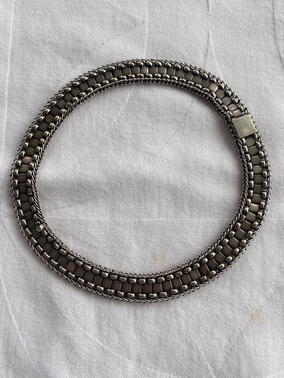 Victorian Silver Collar necklace - image 8
