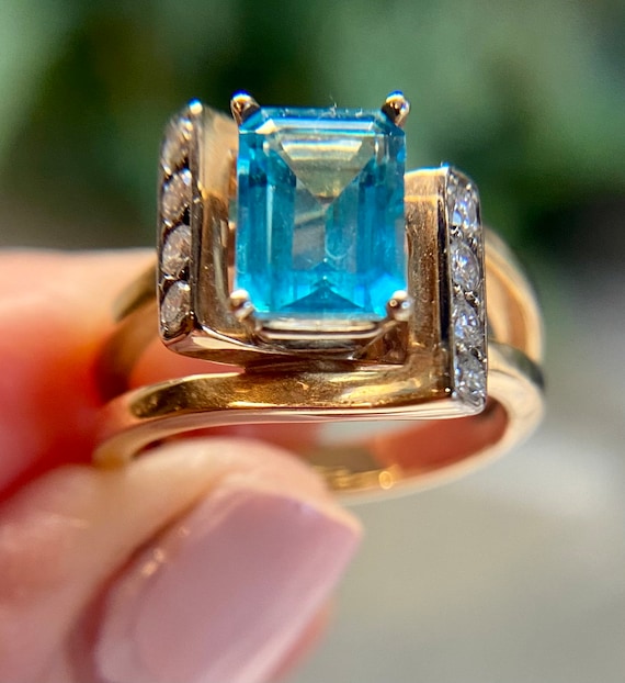 Vintage topaz best sale ring