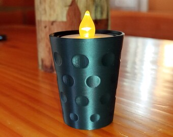 Dubbeglas tealight holder, only for LED tealights