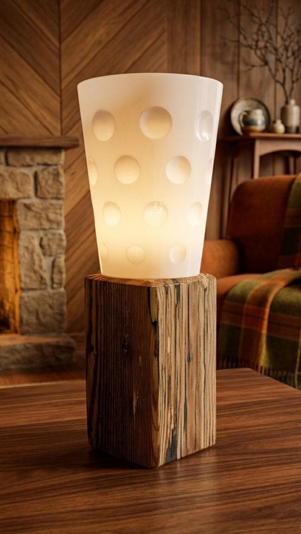 Dubbeglas lampe