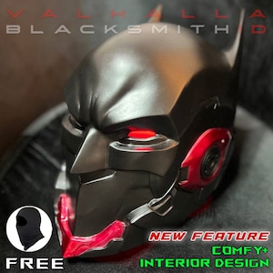 Bat Knight Beyond Black Matte and Red Custom Cosplay Helmet High Quality