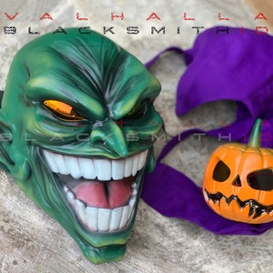 Green Goblin Mask Cosplay Costume High Quality