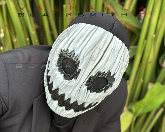 Horror-Shop Slenderman Latexmaske – Vollkopfmaske Hautfarben – Gruselkostüm Für Halloween & Fasching