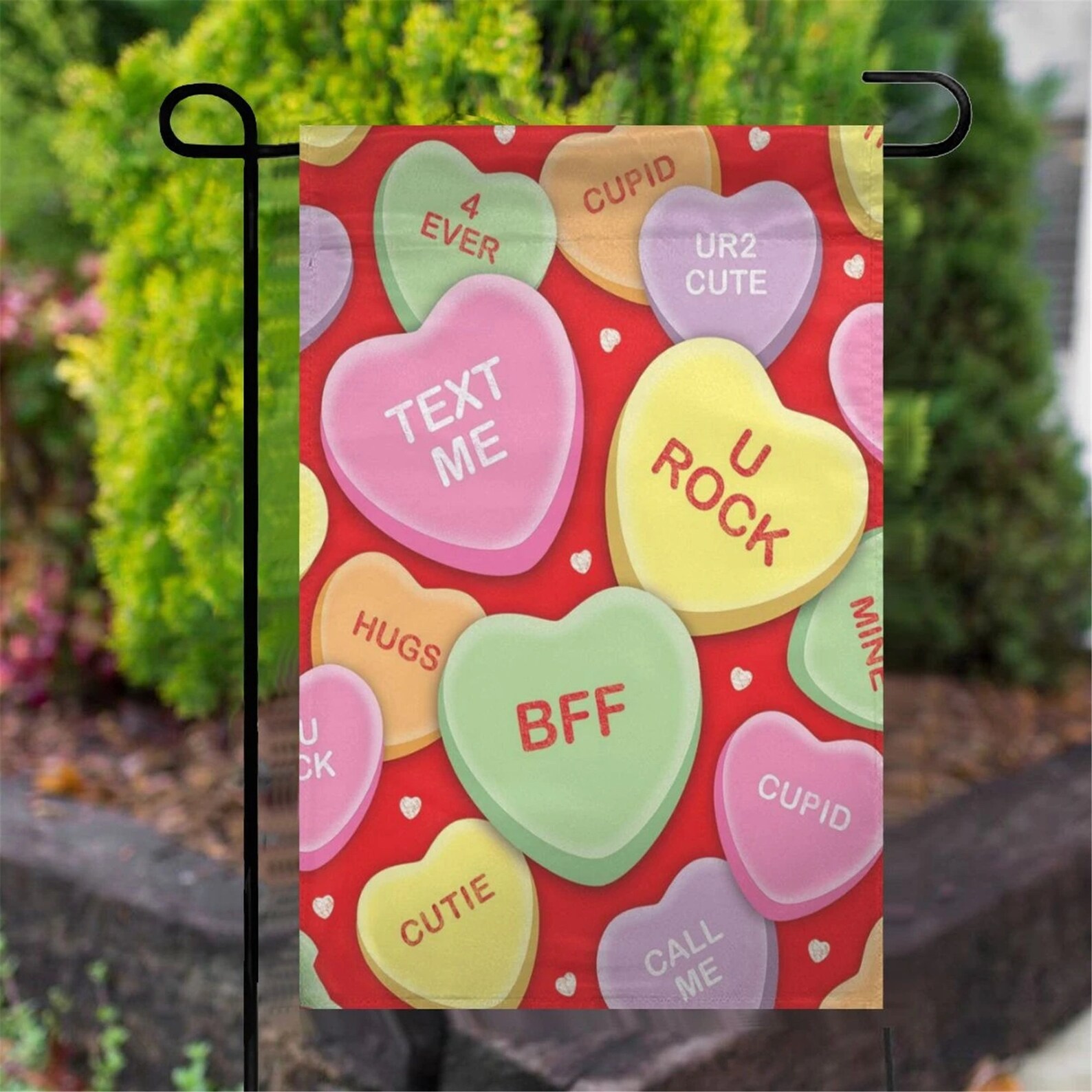 Valentine's Day Gift Garden Flag Personalized Garden Etsy