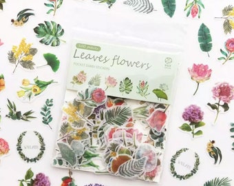 100 Blätter & Blumenaufkleber