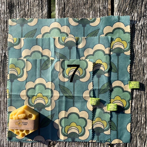 Beeswax wrap, 3 Feuilles BEEWRAP  BIO - Emballage Naturelle et Durable à la cire d’abeilles ,pour une conservation écologique !