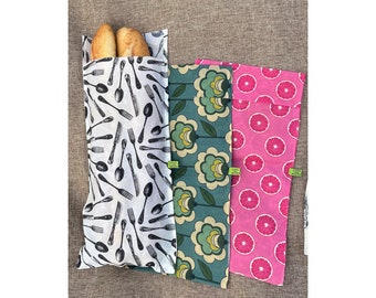 Beeswax wrap, Sac à BAGUETTE BEESWRAP Bio Fait Main - Écologique et pratique - Enduit à la Cire d’Abeilles pour une Fraîcheur Naturelle !