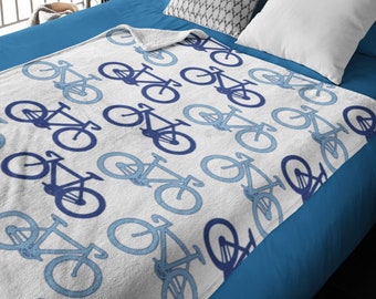Bikers Gift, Bike Blanket, Cycling Gifts, Biking Blanket, Bike Lovers Gift, Cyclers Blanket, Bicycle Decor, Tour de France, Bike Racing Gift