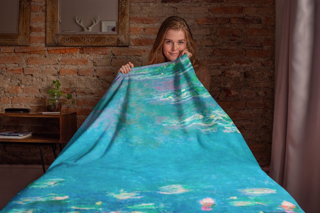 Waterlilies Blanket, Art Lover Gift, Blanket, Art Blanket,