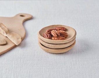 Set of 3 mini Bowls for food photography, Ceramic bowls for prop styling, Small bowls for still life photography, Spice bowls for chefs