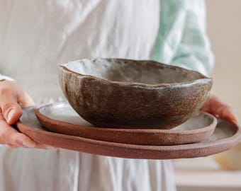 Organic stoneware dinnerware for home lovers: everyday use