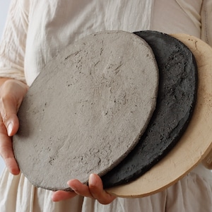 Limited Edition Ceramic Platters Set – Handmade Moon-Inspired Plates for Food Styling & Photography Props