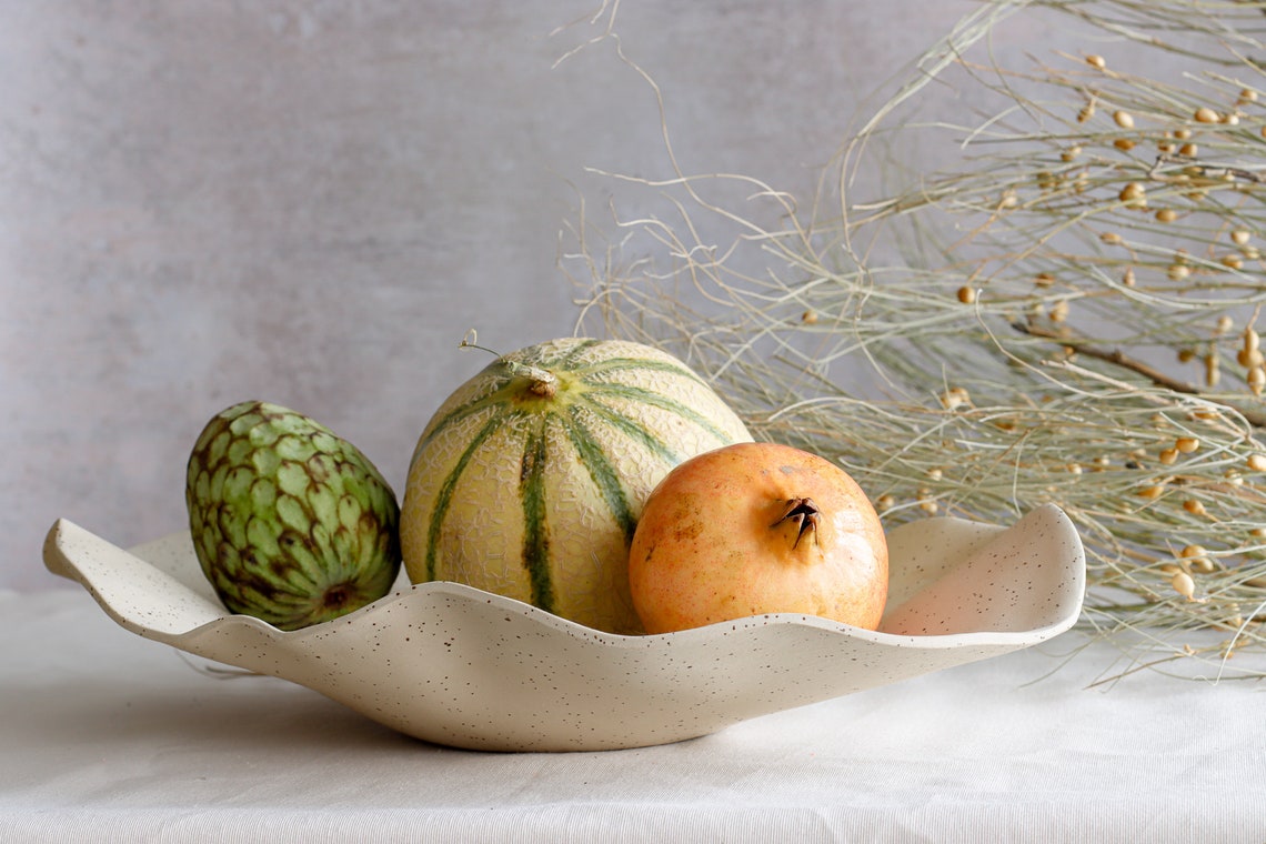 Large Ceramic Centerpiece Large Fruit Bowl for Modern Etsy