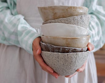 Stoneware dinnerware set for custom housewarming gift - 3 Piece set