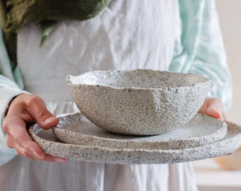 Handmade ceramic dinnerware for design lovers organic table