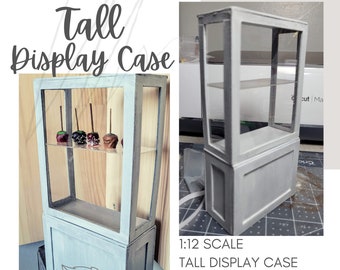 Dollhouse Tall Display Case SVG: Miniature Bakery Shop (Digital Download)