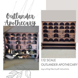 SVG File for Cricut Scottish OUTLANDER Apothecary Wall Cabinet ~ Dollhouse Miniature  ~ Cut Files ~ Instant Download