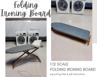 MINIATURE Dollhouse Ironing Boards / Two Different Styles ~ Folding and Standing - Mini Furniture SVG File ~Instant Digital Download - DIY