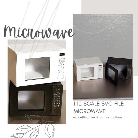 SVG Dollhouse Small Kitchen Microwave / Dollhouse DIY Mini Microwave Oven  Cricut Cut File Instant Download -  Norway