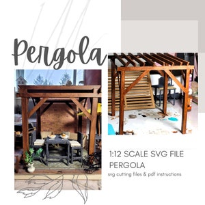 DIY Miniature Dollhouse Backyard Pergola/ SVG / Cricut / Laser Cut Files ~ Mini Outdoor Fence ~ Instant DIGITAL Download