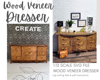 Dollhouse Dresser SVG: 12th Scale Miniature Furniture (Digital Download)