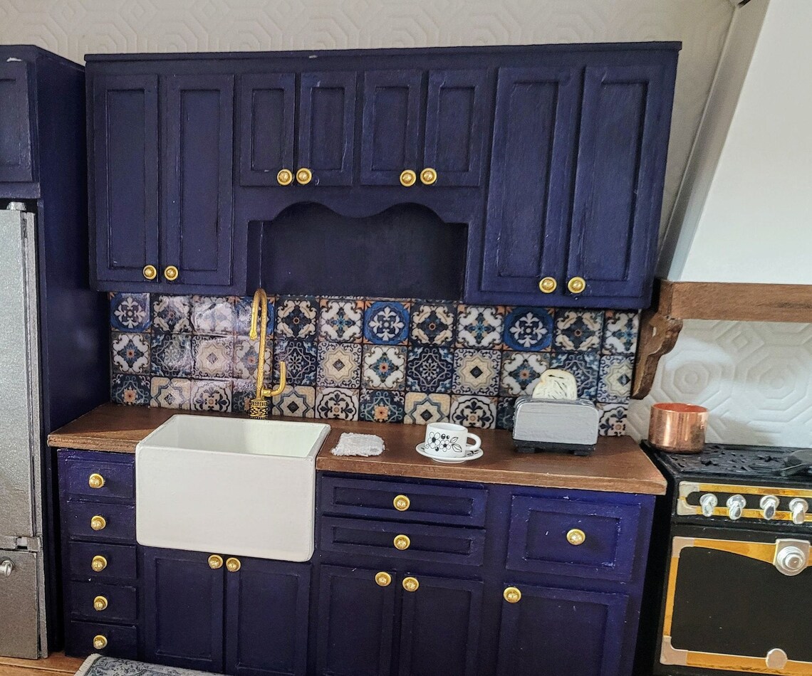 SVG Dollhouse Upper Kitchen Cupboards / Miniature DIY Etsy