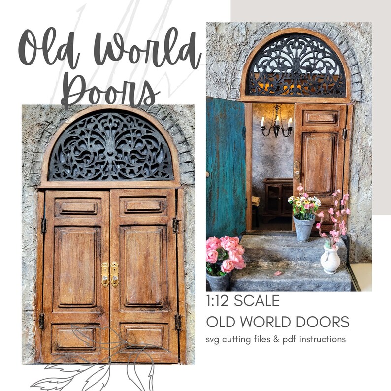 Dollhouse SVG Cricut Maker Old World Vintage Antique Door Etsy Canada