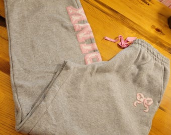 Victoria's Secret PINK Gray Sweatpants, Love Shack Fancy, Sz Sm