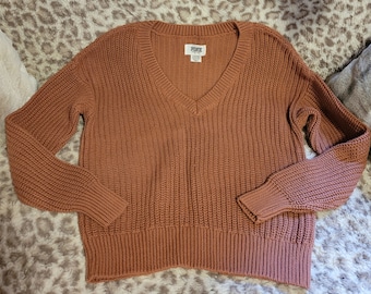 Victoria Secret Pink Sweater, Victoria Secret Lounge Sweater, Victoria Secret Pink Brown Sweater, Sz Sm