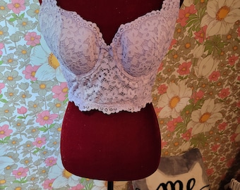 Victoria Secret Lilac Purple Lace Bralette, 38D