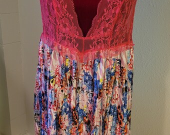 Victoria Secret Camisole, Mary Katrantzou Victoria Secret Camisole Dress, Victoria Secret Lace and Flowers, Sz Med