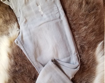 Express Distress Ankle Jeans, Hippie Hobo Skinny Jeans, Express Gray Raw Edge Jeans, Size 8