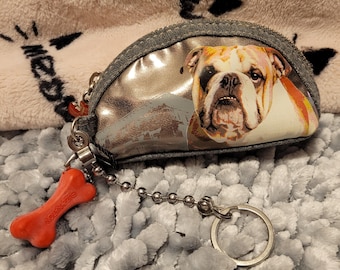 Fuzzy Nation Coin Purse, Fuzzy Nation Bulldog Coin Purse, Bulldog Coin Purse