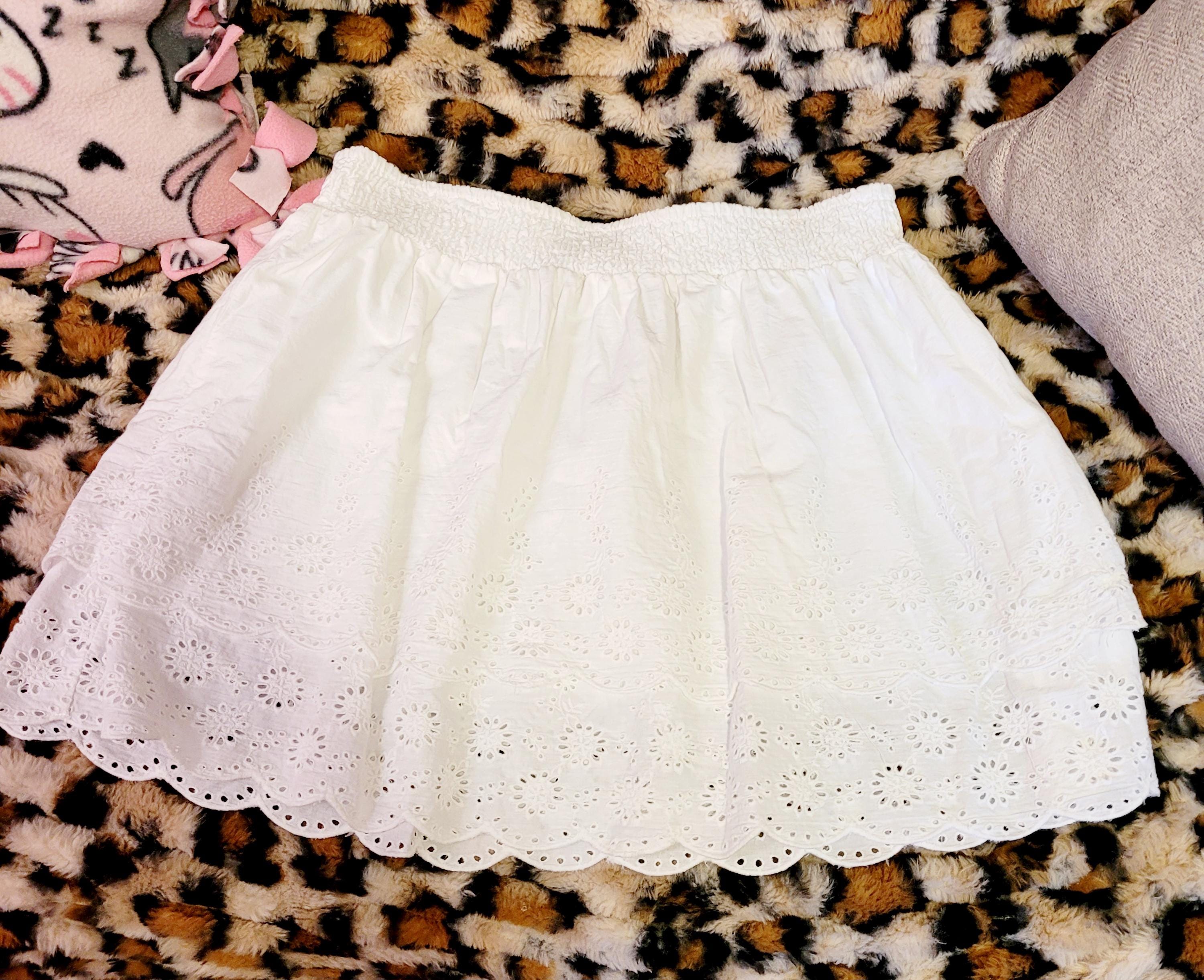 White Eyelet Skirt