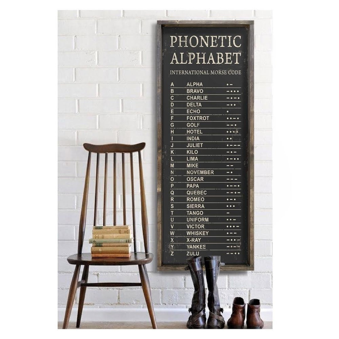 Extra Large Alphabet Wall Art Morse Code Alpha Etsy Canada