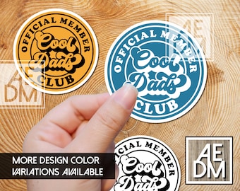 Cool Dads Club Sticker, Cool Dad Sticker, Retro Uncle Sticker, Laptop Sticker, Sticker for Laptop, Cool Dad Sticker, Cool Dad Club