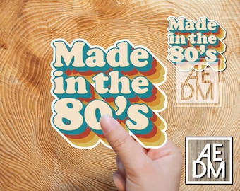 Made in the 80s Sticker: Waterproof Retro Laptop Decal
