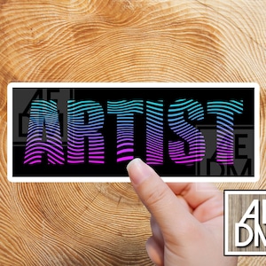 Artist Sticker, Optical Illusion Sticker, Artist Laptop Sticker, Sticker for Artist, Designer Sticker, Notebook Sticker, Gift for Artist